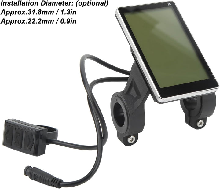 Elektrofahrradanzeige, Elektrofahrrad M5 LCD -Display Wasserdichtes Stecker Panel Elektrische Scoote