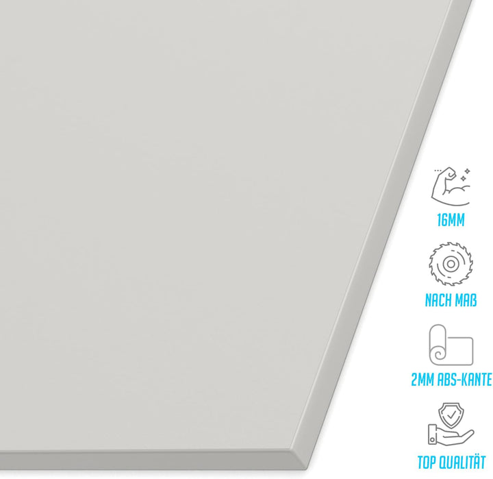 Geschirrspülerfront 16mm voll-, teilintegriert und nach Mass (Lichtgrau, 444x715mm), 444x715mm