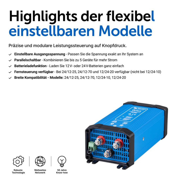 Victron Energy Orion IP20 12/24-Volt 20 Amp DC-DC Konverter Nicht isoliert, Hohe Leistung 12/24-Volt
