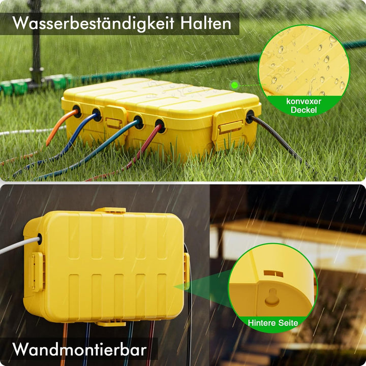 RESTMO Extra Grosse Kabelbox Wasserdicht, IP54 Outdoor Kabel Safe Box (32 x 22 x 13 cm), Wetterfeste