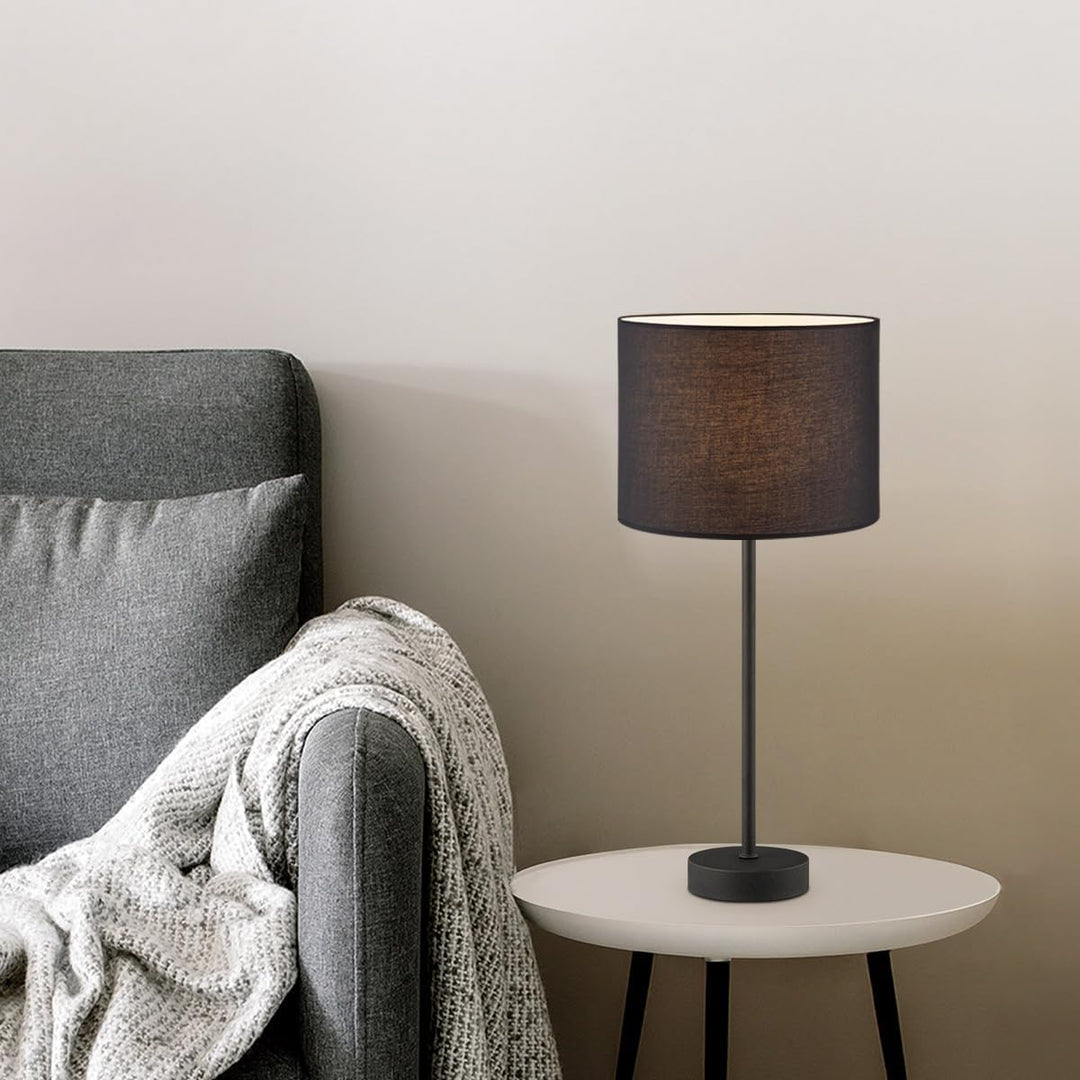 Home Sweet Home E27-Tischlampensockel | Moderne Nachttischlampe in Schwarz | Kann mit Lampenschirm k