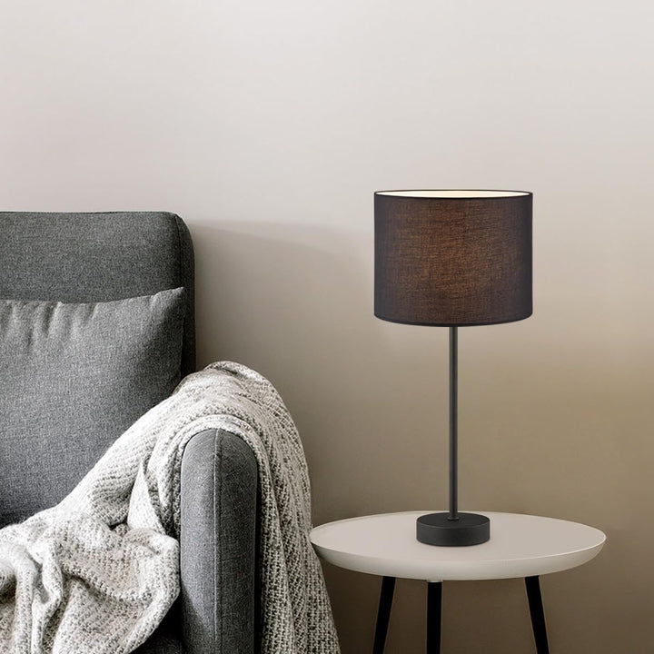 Home Sweet Home E27-Tischlampensockel | Moderne Nachttischlampe in Schwarz | Kann mit Lampenschirm k