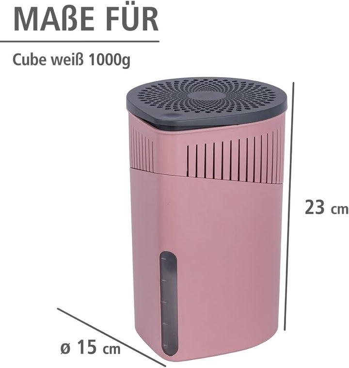WENKO Raumentfeuchter Drop, nachfüllbarer Luftentfeuchter, reduziert Schimmel & Gerüche, 1 kg Granul