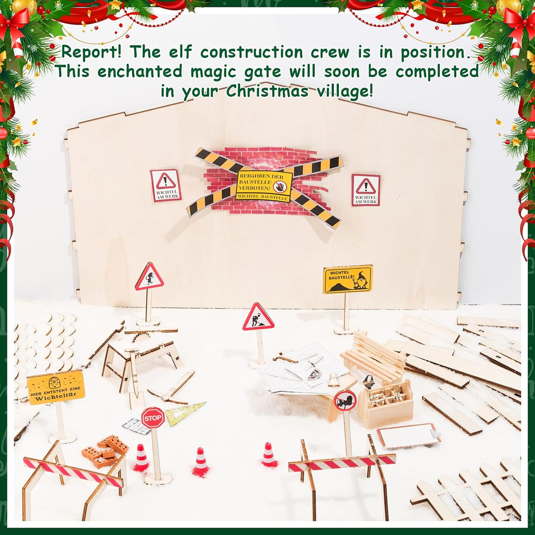 Wichtelhaus, Miniatur Wichtel Zubehör für Wichteltür und Weihnachten inkl. detailliertem Wohnhaus zu