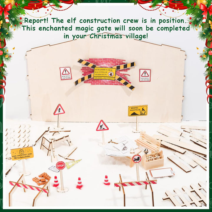 Wichtelhaus, Miniatur Wichtel Zubehör für Wichteltür und Weihnachten inkl. detailliertem Wohnhaus zu