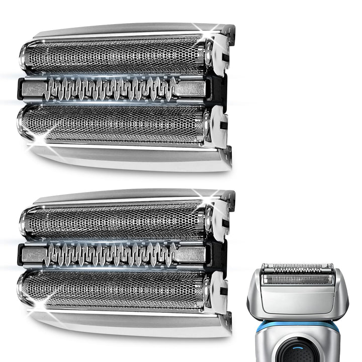 2er Pack 83M Ersatzscherköpfe, Kompatibel mit Braun Series 8 (8370cc, 8340s, 8350s) – Silber, Kompat