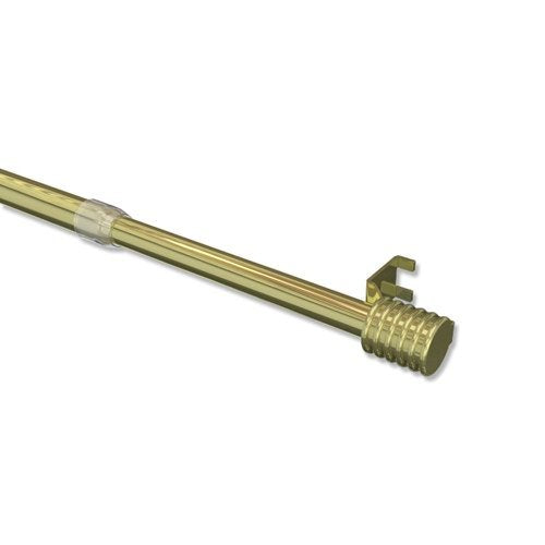 Interdeco Klemmstangen (2 Stück), Klemmfix Scheibenstangen mit Haltekrallen Messing farbig in 9/7 mm