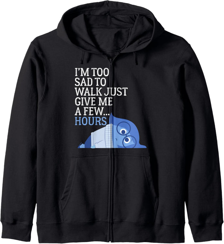 Disney Pixar Inside Out Sandness Too Sad To Walk Kapuzenjacke