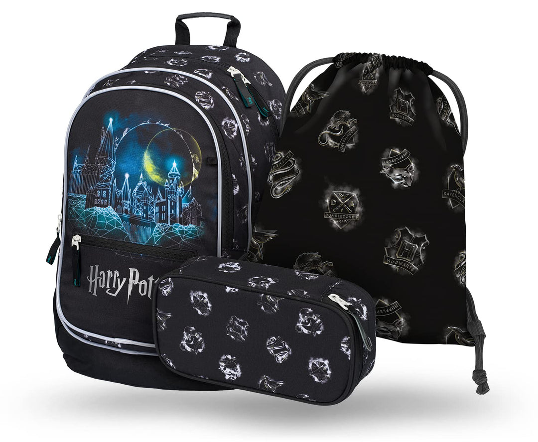 Baagl Schulrucksack Set Jungen Mädchen 3 Teilig, Schultasche für Grundschule Volksschule, Grundschul