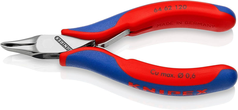 Knipex Elektronik-Vornschneider mit Mehrkomponenten-Hüllen 120 mm 64 62 120 Minischneide mit Facette