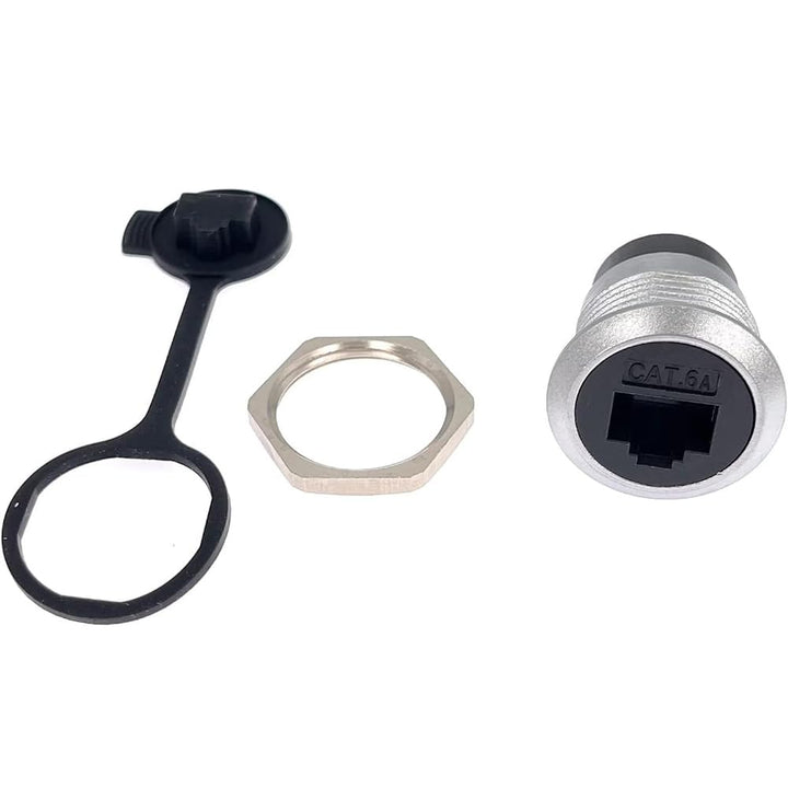 PENGLIN 2 Stück RJ45 CAT6A Geschirmter Einbaustecker, Cat5/5e/6/6A 8P8C Ethernet LAN Kabeladapter, B