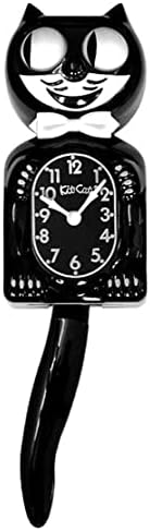 Hotrodspirit Wanduhr Katze Kit schwarz 33 cm Wanduhr Deko-Us
