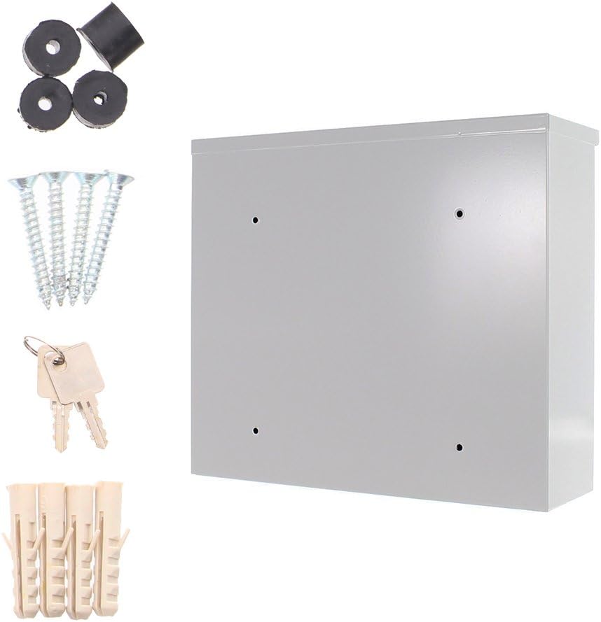 Profirst Briefkasten Mail PM 120 Weiss Zylinderschloss BxH 36x31,5cm Wandbriefkasten Namensschildhal
