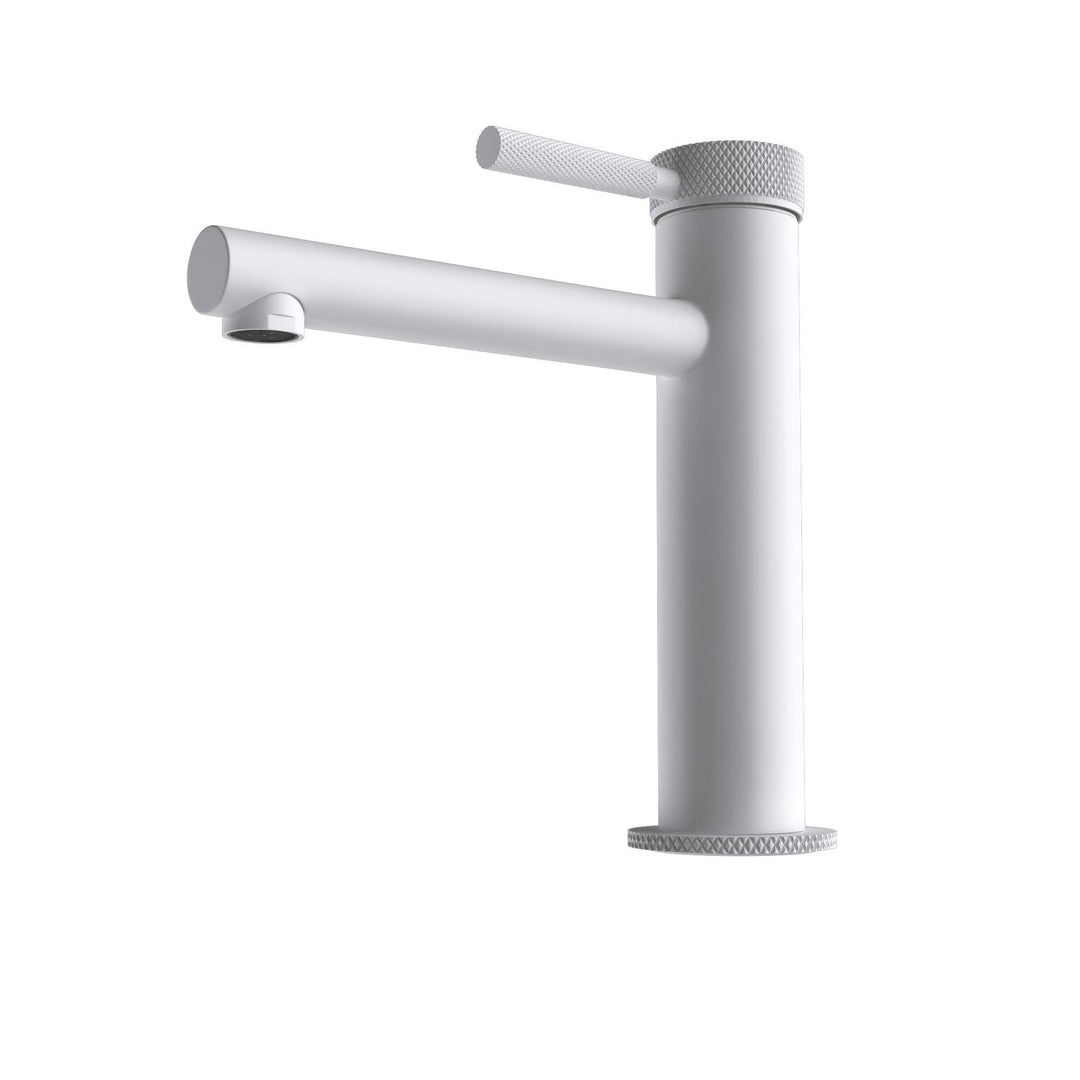 Mai & Mai Wasserhahn Bad Waschtischarmatur Weiss 18,1 cm hoch | Einhebelmischer Badarmatur, Waschbec