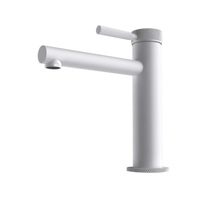 Mai & Mai Wasserhahn Bad Waschtischarmatur Weiss 18,1 cm hoch | Einhebelmischer Badarmatur, Waschbec