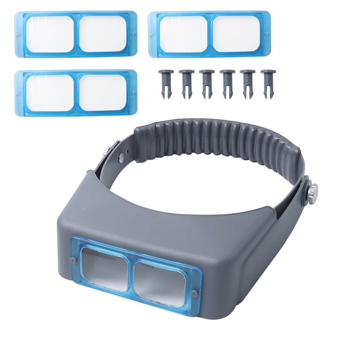 Sarini Professional Headband Magnifier with Double Lens Jewelry Loupe,Binocular Magnifier for Repair
