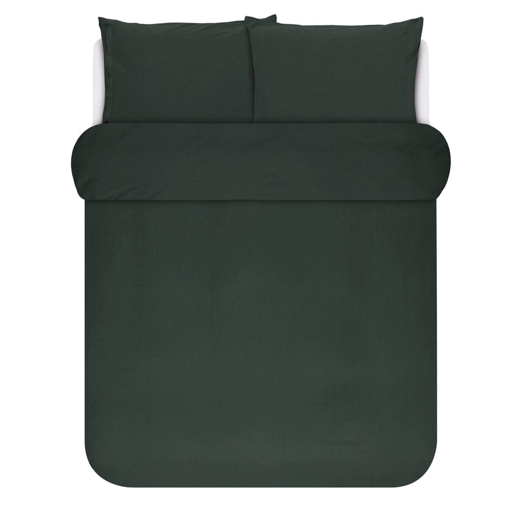 Marc O' Polo Leinen-Bettwäsche-Garnitur Valka Farbe Deep Green Grösse 200x220 2x80x80cm 200 cm x 220