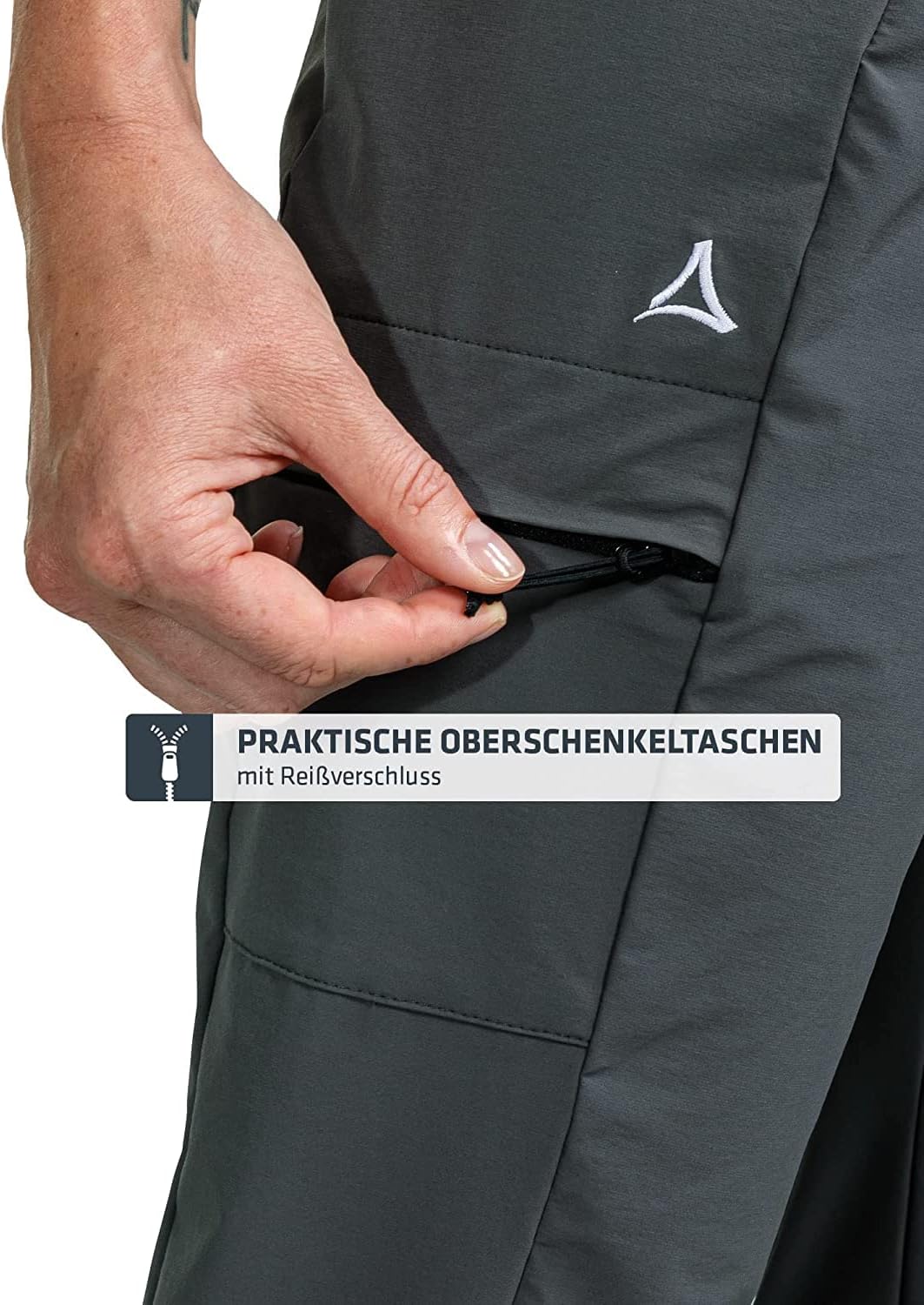 Schöffel Damen Tight Teisenberg L, Wasserabweisende, leichte Sommerhose, robuste Outdoor Hosen mit h