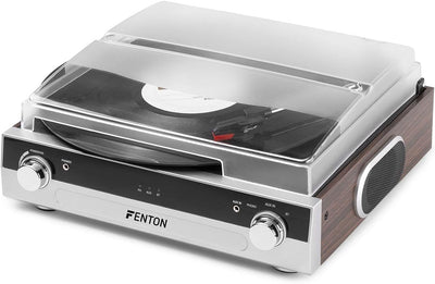 Fenton RP102A Plattenspieler mit Bluetooth, Stereo Lautsprecher, Auto-Stop-Funktion, USB-Anschluss,