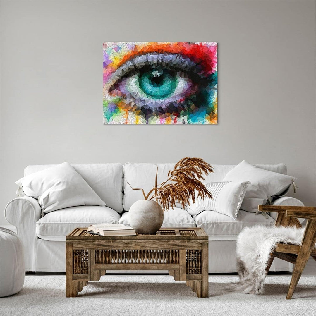 Bilder auf Leinwand elegant Diamant futuristic geometrisch Leinwandbild 70x50cm Wandbilder Dekoratio