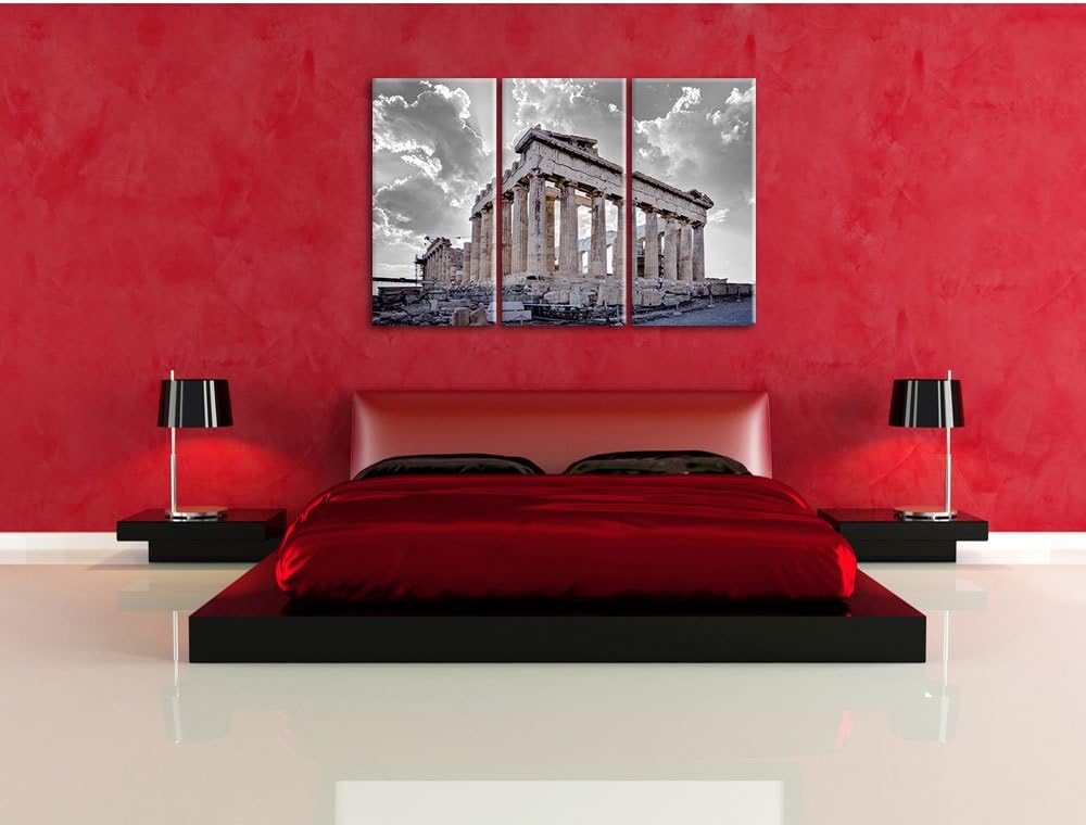 Pixxprint Propyläe von Akropolis in Athen als Leinwandbild/Grösse: 3 Teilig (120x80 cm) cm/Wandbild/
