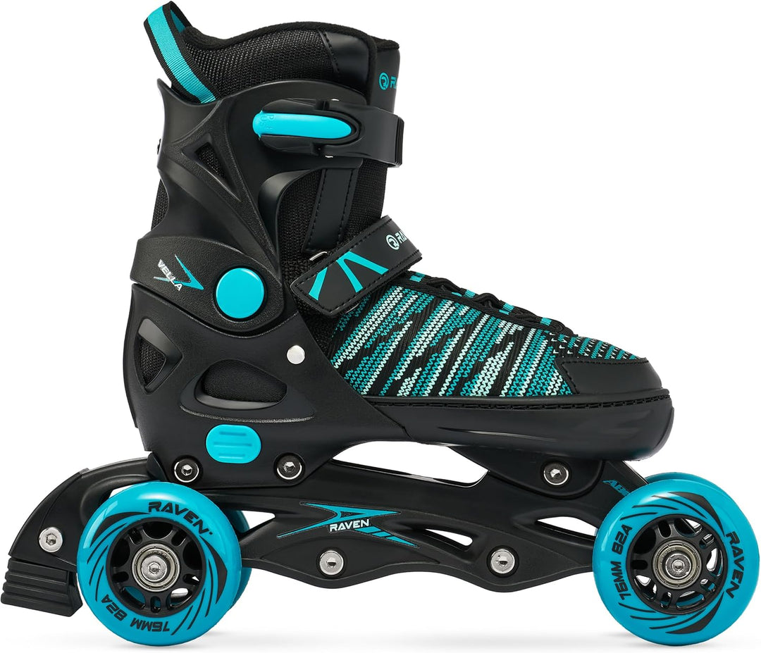 RAVEN 4in1 Inline Skates Triskates Rollschuhe Schlittschuhe Inliner für Kinder und Erwachsene verste