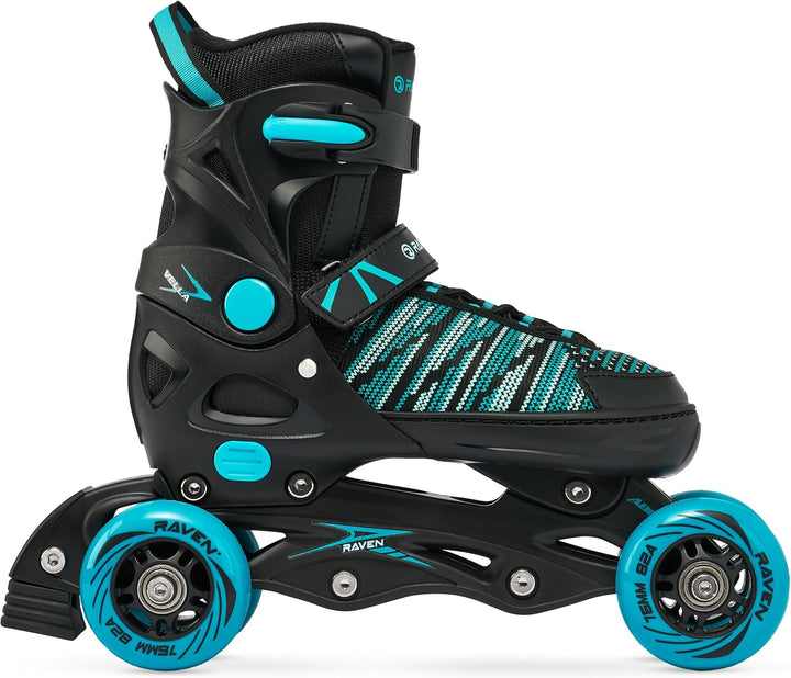 RAVEN 4in1 Inline Skates Triskates Rollschuhe Schlittschuhe Inliner für Kinder und Erwachsene verste