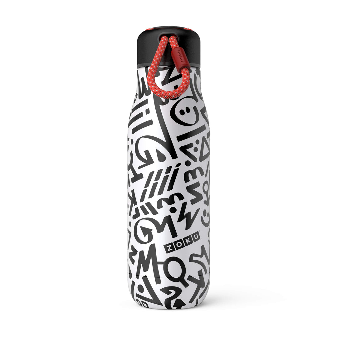 Zoku - Edelstahl Trinkflasche M 500ml Modern Calligraphy