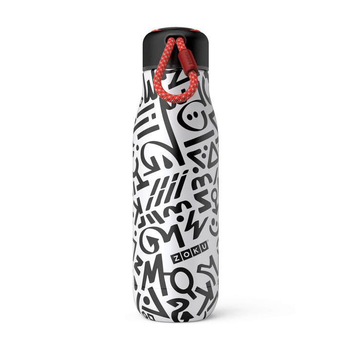 Zoku - Edelstahl Trinkflasche M 500ml Modern Calligraphy