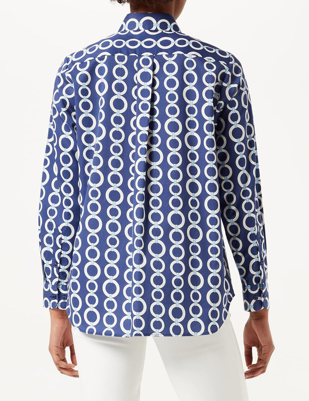 Seidensticker Damen Bluse - Fashion Bluse - Hemdblusenkragen - Langarm - 100% Baumwolle 36 Blau, 36