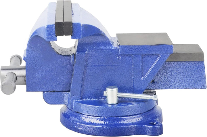 DAYUAN Schraubstock Drehbar 5'' Backenbreite Tischschraubstock mit Amboss 360° Drehbar Gusseisen Sch