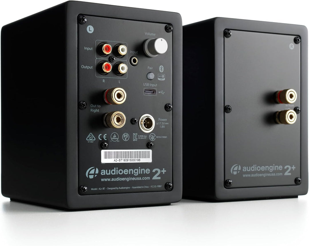 Audioengine A2+ 60W Aktiver Desktop-Lautsprecher | Integrierter DAC & Analogverstärker | Direkter US