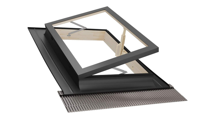 Emica – Bestes Libro-Dachfenster aus Aluminium | Doppelglas 4/9/4 | Griff mit 4 Öffnungspositionen (