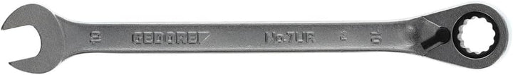 GEDORE Maulschlüssel mit Ringratsche, umschaltbar, SW 10 mm, abgewinkelt, 12-kant, UD-Profil, Schrau