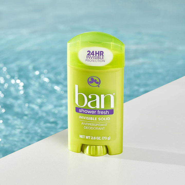 2x Ban Invisible Solid Antiperspirant &amp; Deodorant Shower Fresh - aus den USA