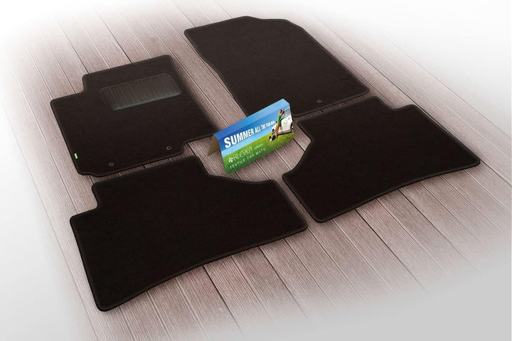 Passgenaue Textile Fussmatten KLEVER Designed für FIAT 500 Year 07-20, 4 TLG.
