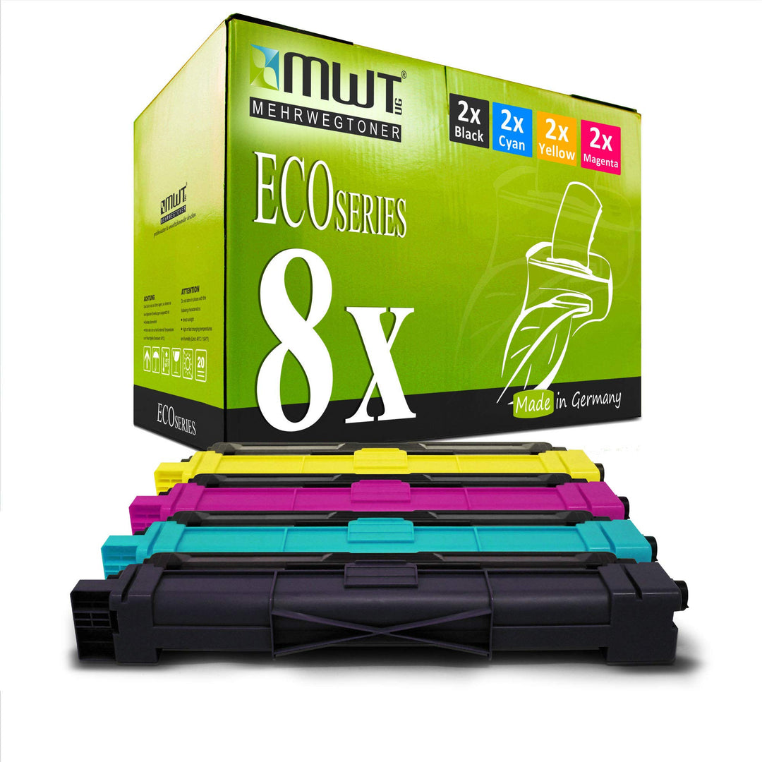 8X Kraft Office Supplies Toner kompatibel für Brother MFC 9130 9140 9330 9340 CW CDW CDN ersetzt TN-
