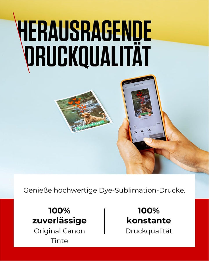 Canon RP-108 Original Farbband/Papierset Postkartengrösse 10x15cm für SELPHY CP-Drucker (108 Blatt,