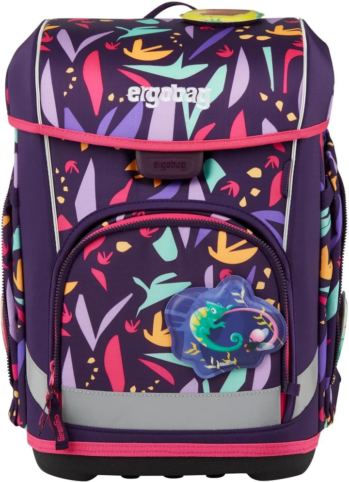 ergobag cubo Light Set ergonomischer Schulranzen, extra leicht, Set 5-teilig, 860 g Ambärzonas - Lil