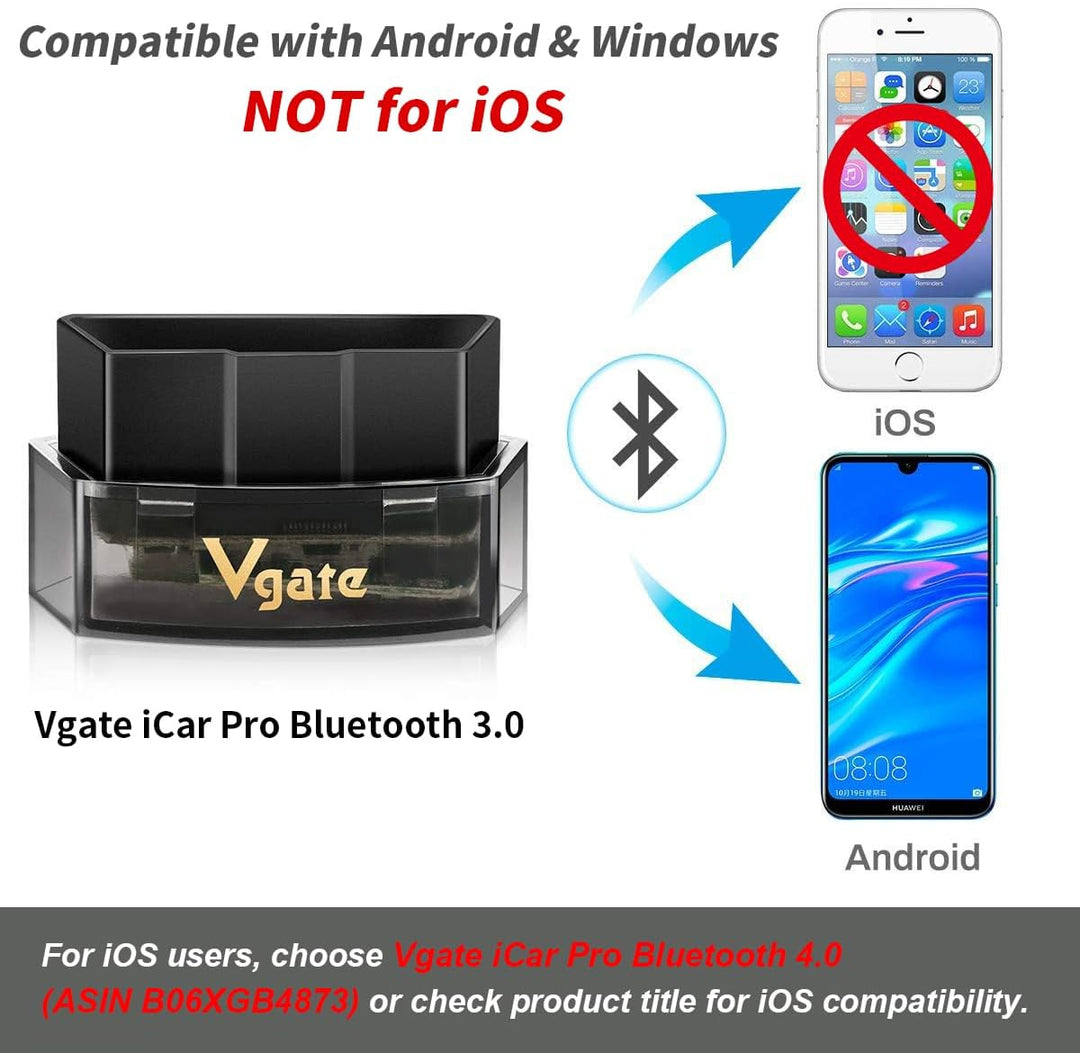 Vgate iCar Pro Bluetooth 3.0 OBD2 Codeleser OBDII Scanner Scanner Auto Fehler MIL Licht für Drehmome