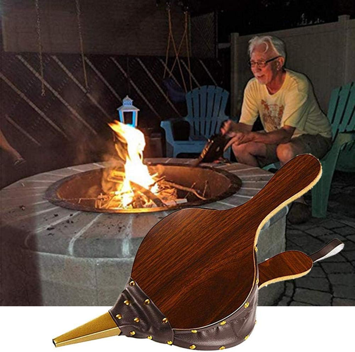 Blasebalg Grillgebläse Mit Lederband Für Grill Kamin Ofen,43x19cm