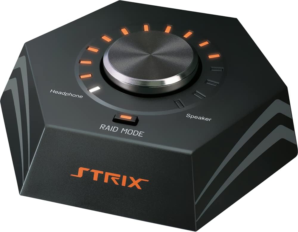 Asus Strix Raid DLX interne Gaming Soundkarte (PCI-Express, Kopfhörerverstärker, 124db SNR, Audio-Bo