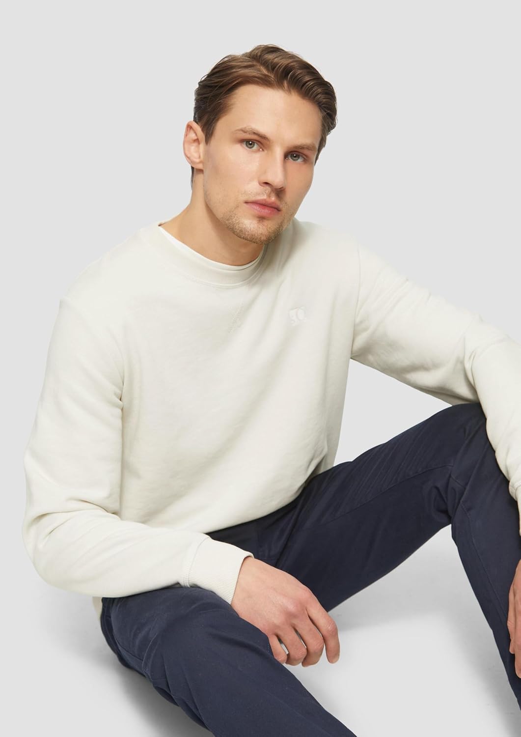 s.Oliver Sweatshirt aus Baumwollmix mit Crew Neck S 0330_wollweiss, S 0330_wollweiß