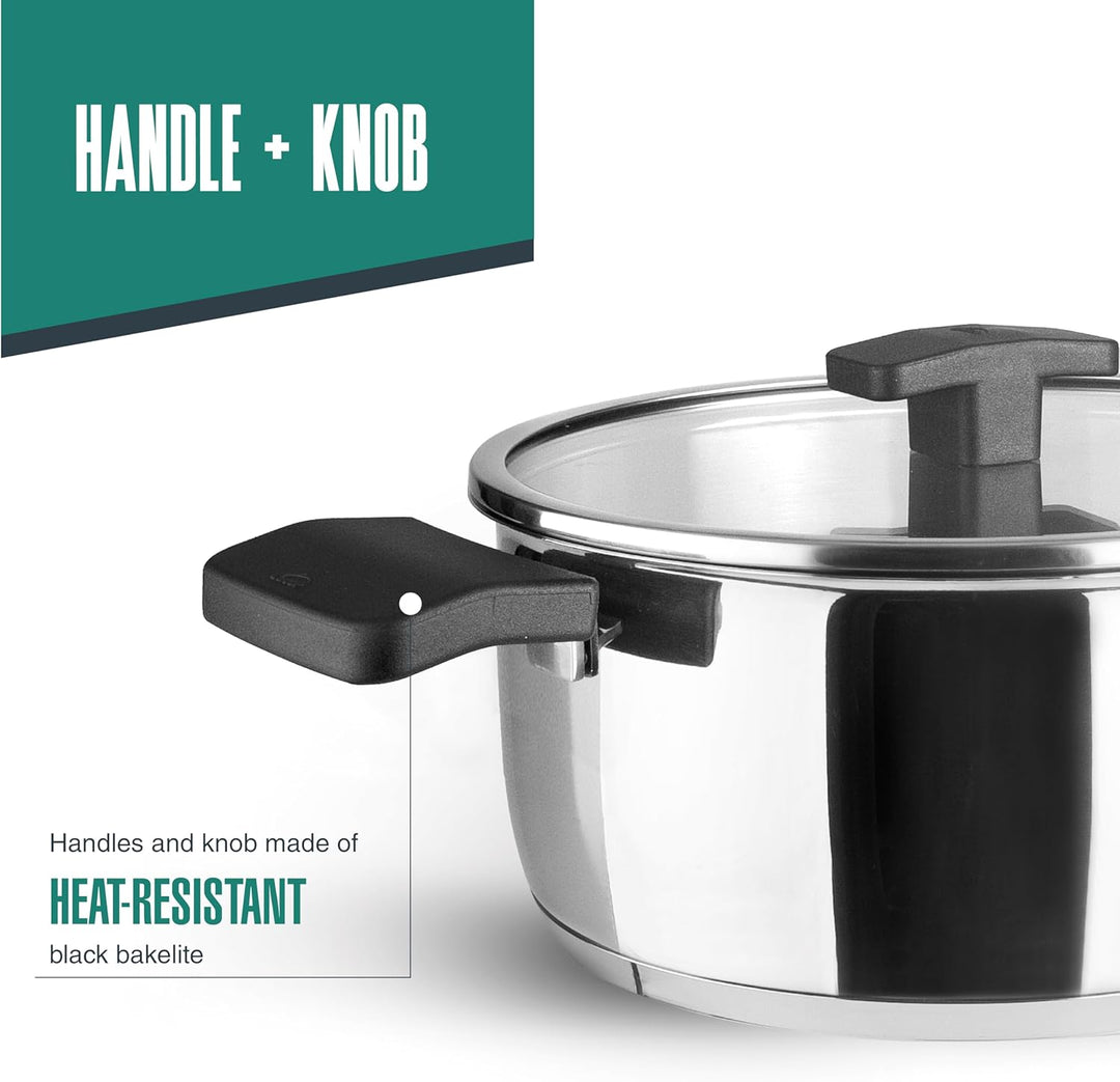 LACOR 88018 Bratentopf mit Deckel D.18 Nova Ladycor 2 Liter, 2 Liter