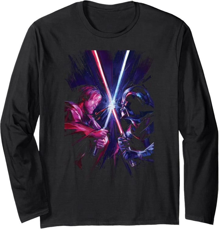 Star Wars: Obi-Wan Kenobi VS Darth Vader Lightsaber Face Off Langarmshirt
