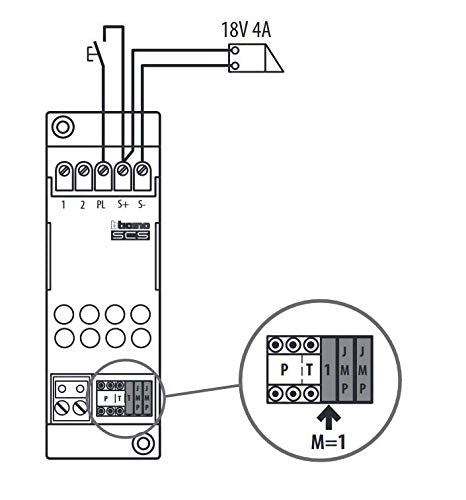 Reiheneinbau-Türöffnerrelais für Sfera Audio- und Video-Türsprechanlagen, 2-Draht & Audio-/Video-Spr