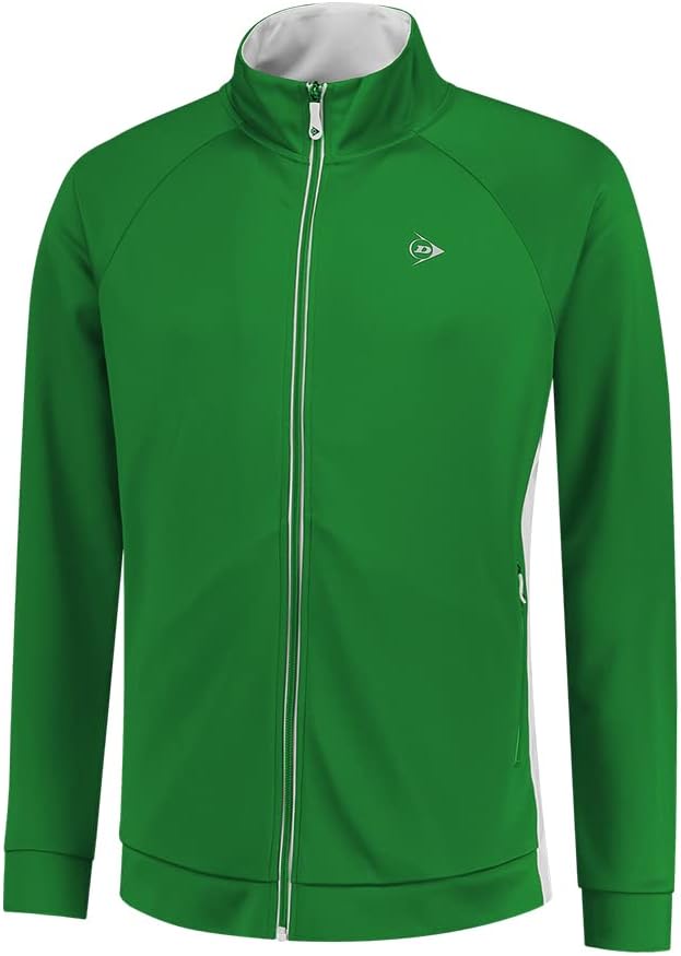 DUNLOP Kinder Sport Tennis Jacke – Club Line, Knitted Jacket, Jungen Grün 164, Grün 164