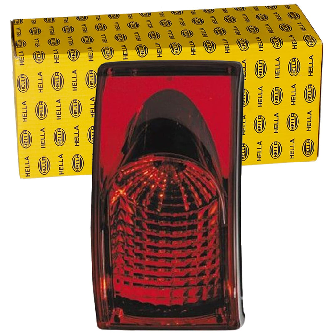HELLA - Heckleuchte - Glühlampe - 12V - Einbau/Schraubanschluss - Lichtscheibenfarbe: rot - Stecker: