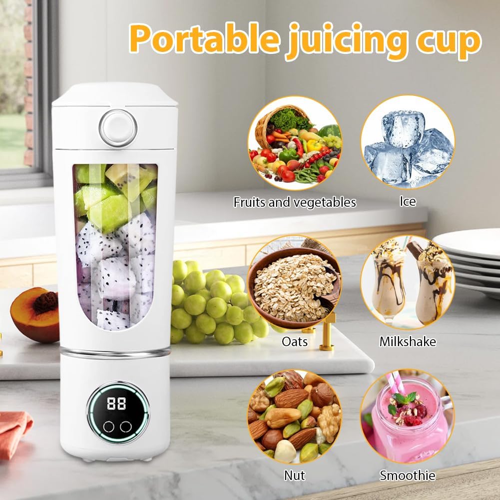 Kleiner Tragbarer Mixer, Entsafterbecher für Saft-Shakes und Smoothies, 700 ml, Mini-Mixer Wiederauf