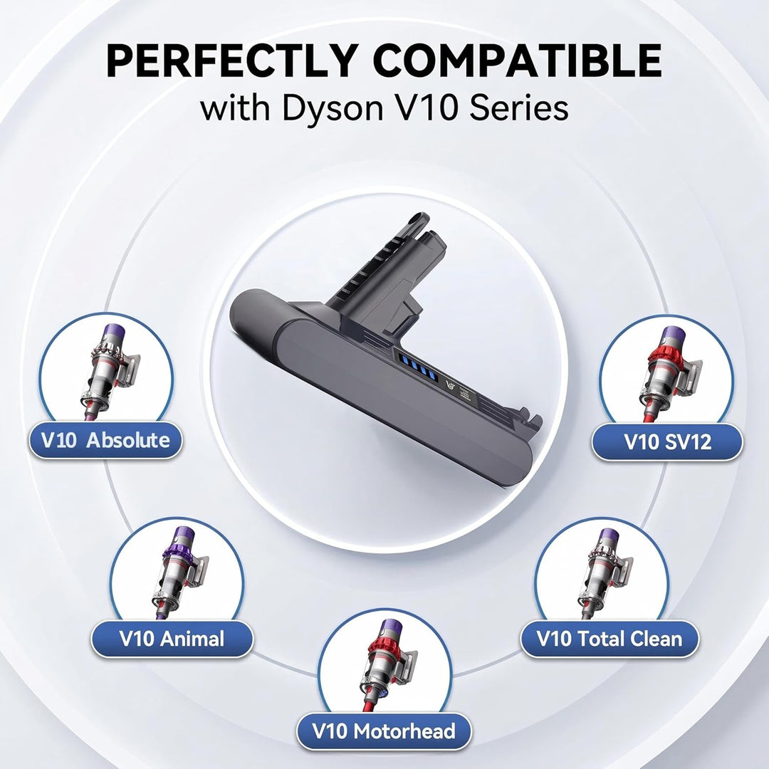 Morpilot 8000mAh Akku für Dyson V10 SV12, Ersatzakku für V10 Absolute Animal Motorhead Fluffy Extra